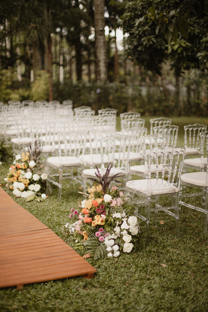 Ground Wedding Aisle Markers | Floral Pathway